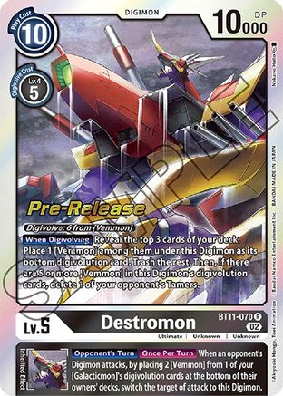 Destromon (BT11-070) - Dimensional Phase Pre-Release Cards Foil