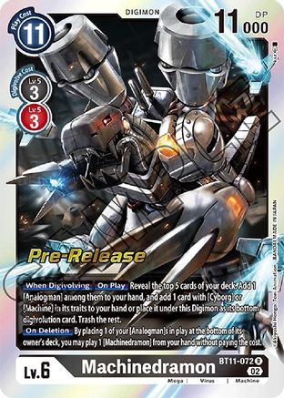 Machinedramon (BT11-072) - Dimensional Phase Pre-Release Cards Foil