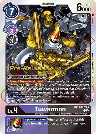 Tuwarmon (BT11-082) - Dimensional Phase Pre-Release Cards Foil