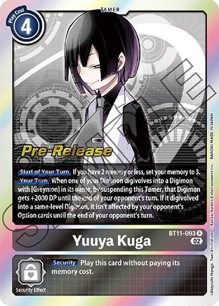 Yuuya Kuga (BT11-093) - Dimensional Phase Pre-Release Cards Foil