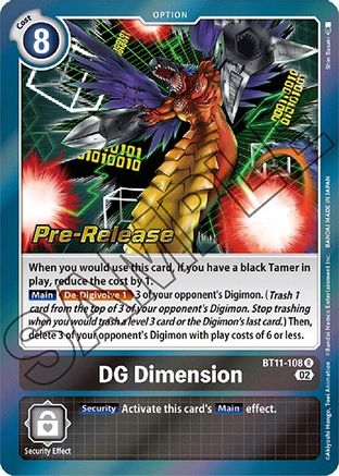 DG Dimension (BT11-108) - Dimensional Phase Pre-Release Cards Foil