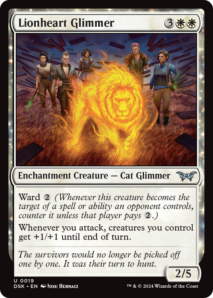 Lionheart Glimmer (DSK-019) - : (enchantment) Foil