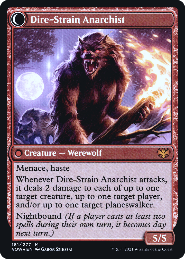 Volatile Arsonist // Dire-Strain Anarchist (PRE-181S) - : (Double Faced Transform) Foil