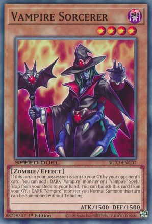 Vampire Sorcerer (SGX3-ENC07) - Speed Duel GX: Duelists of Shadows 1st Edition