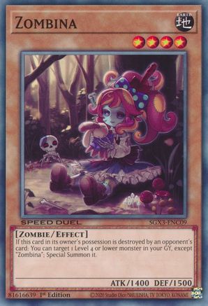 Zombina (SGX3-ENC09) - Speed Duel GX: Duelists of Shadows 1st Edition