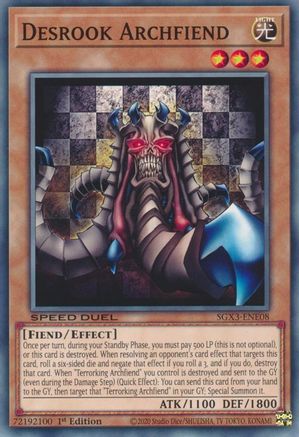 Desrook Archfiend (SGX3-ENE08) - Speed Duel GX: Duelists of Shadows 1st Edition