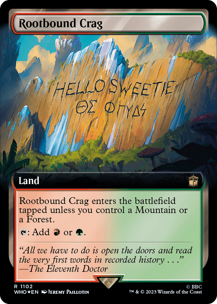 Rootbound Crag (WHO-1102) - : (Extended Art) Foil