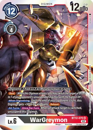 WarGreymon (BT12-070) - Across Time Foil