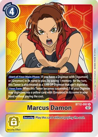 Marcus Damon (BT12-092) - Across Time Foil