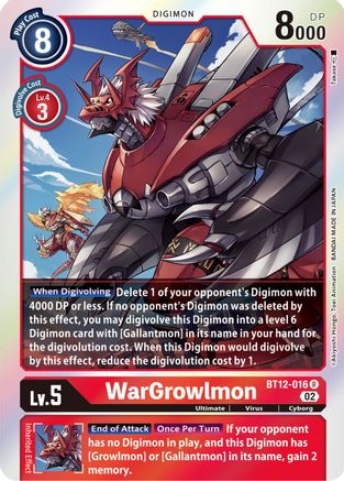 WarGrowlmon (BT12-016) - Across Time Foil