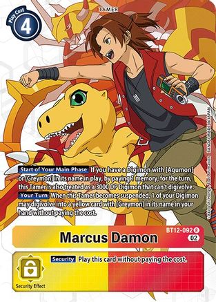 Marcus Damon (Alternate Art) (BT12-092) - Across Time Foil