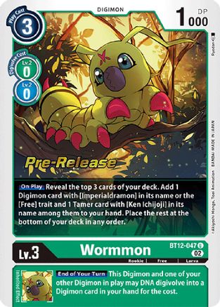 Wormmon (BT12-047) - Across Time Pre-Release Cards Foil