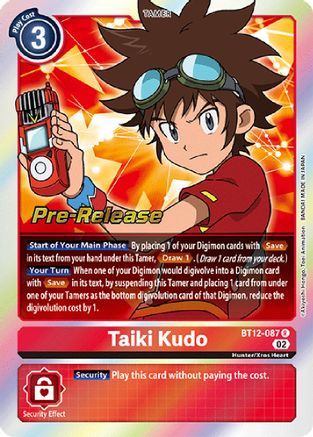 Taiki Kudo (BT12-087) - Across Time Pre-Release Cards Foil