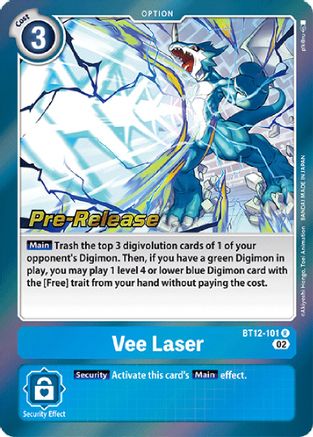 Vee Laser (BT12-101) - Across Time Pre-Release Cards