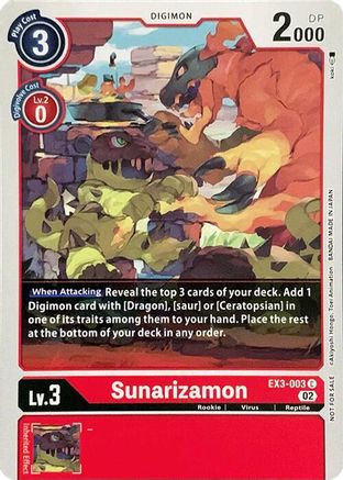 Sunarizamon (EX3-003) - Revision Pack Cards