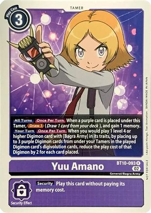 Yuu Amano (BT10-093) - Revision Pack Cards