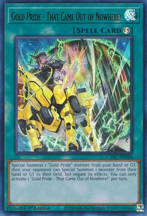 Gold Pride - That Came Out of Nowhere! (CYAC-EN089) - Cyberstorm Access 1st Edition