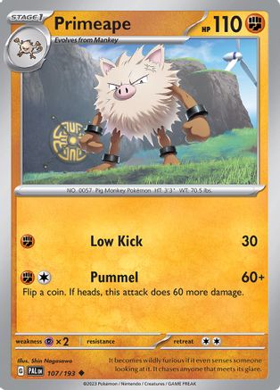 Primeape 107 - Reverse Holofoil