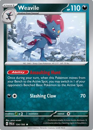 Weavile 134 - Reverse Holofoil