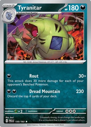 Tyranitar - 135/193 135 - Reverse Holofoil