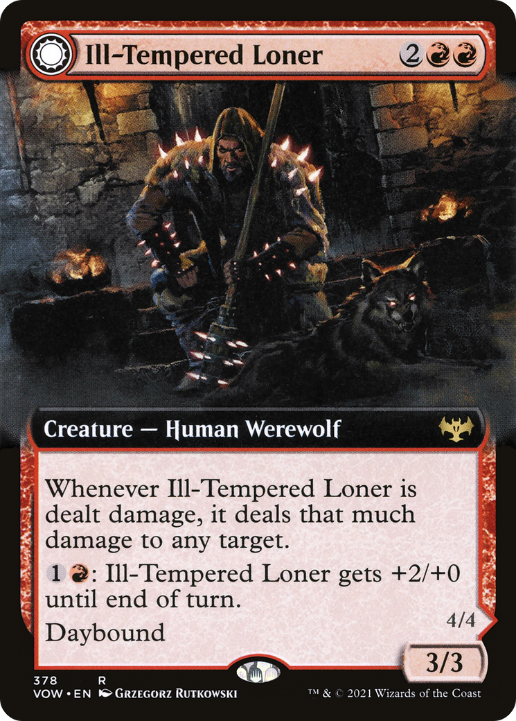 Ill-Tempered Loner // Howlpack Avenger (VOW-378) - : (Extended Art, Double Faced Transform)