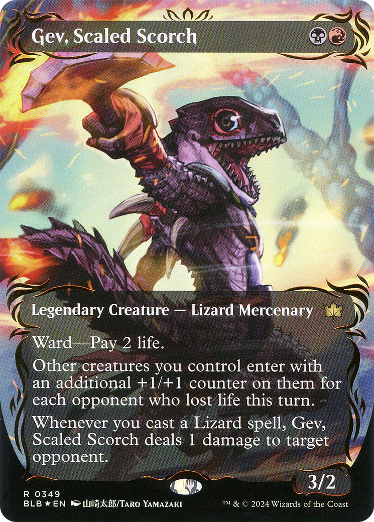 Gev, Scaled Scorch (BLB-349) - : (Showcase) (Borderless) Foil