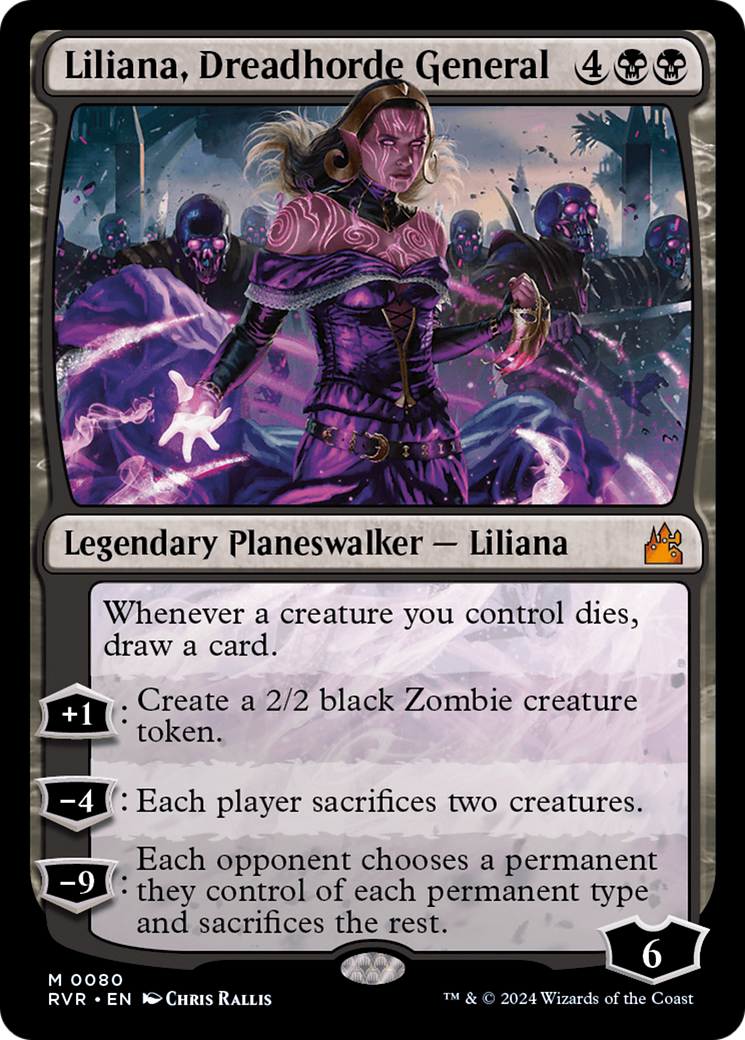 Liliana, Dreadhorde General (RVR-080) -  Foil