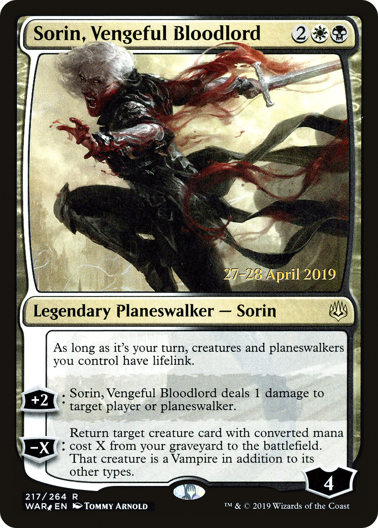 Sorin, Vengeful Bloodlord (PRE-217S) -  Foil