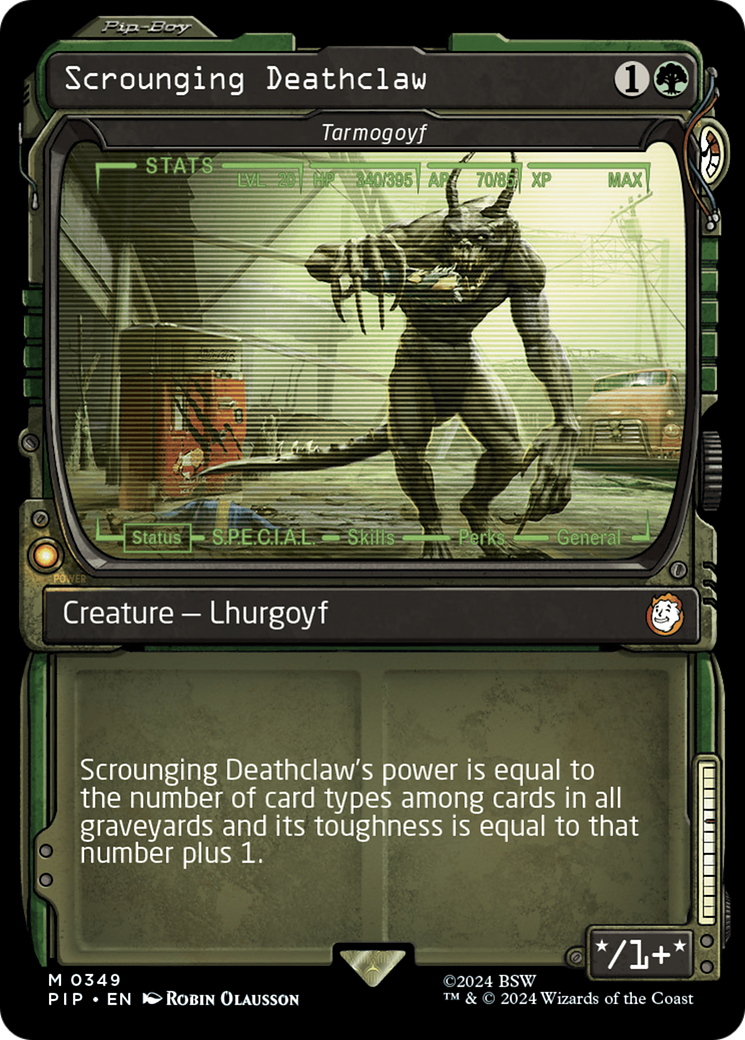 Tarmogoyf (PIP-349) -  / Scrounging Deathclaw: (Showcase) Foil