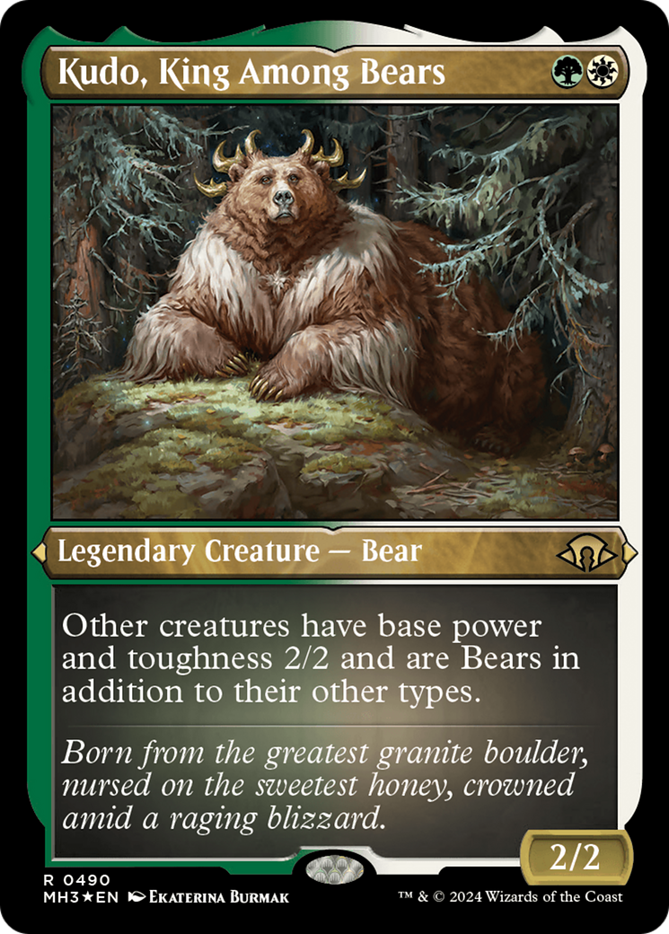 Kudo, King Among Bears (MH3-490) -  Etched Foil