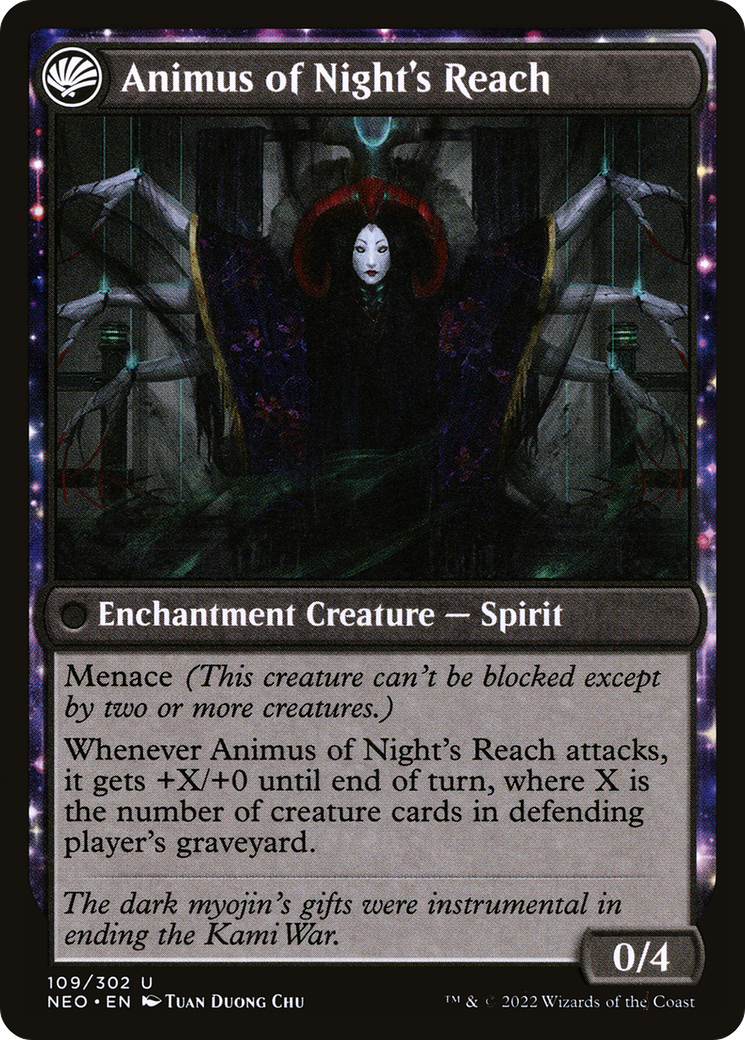 The Long Reach of Night // Animus of Night's Reach (NEO-109) - : (fandfc, enchantment) Foil