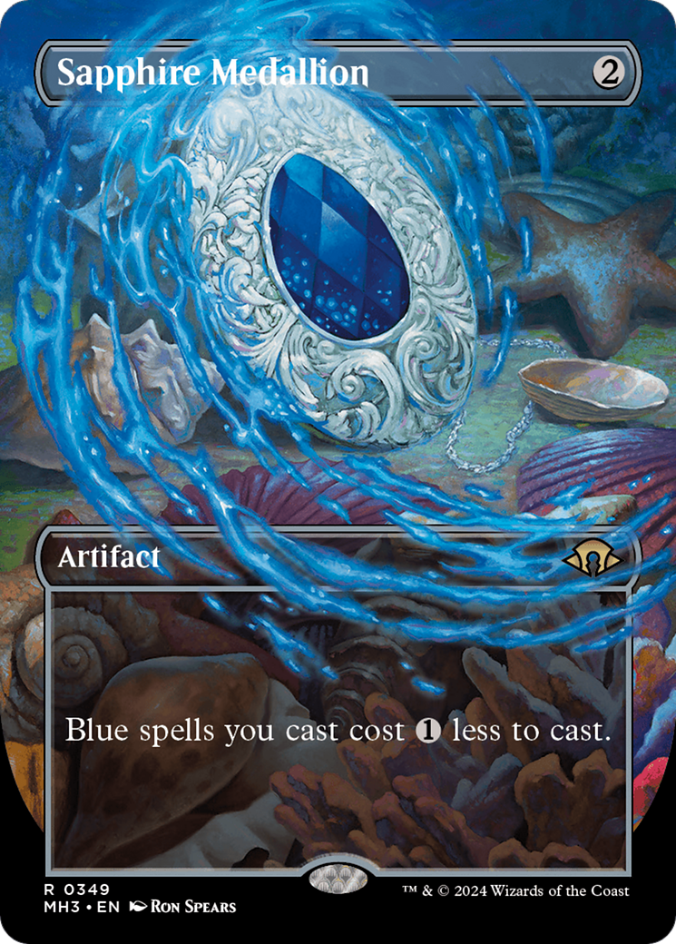 Sapphire Medallion (MH3-349) -  (Borderless) Foil