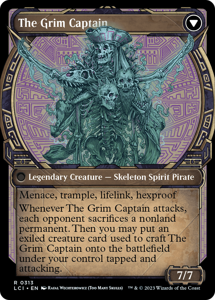 Throne of the Grim Captain // The Grim Captain (LCI-313) - : (Showcase) Foil