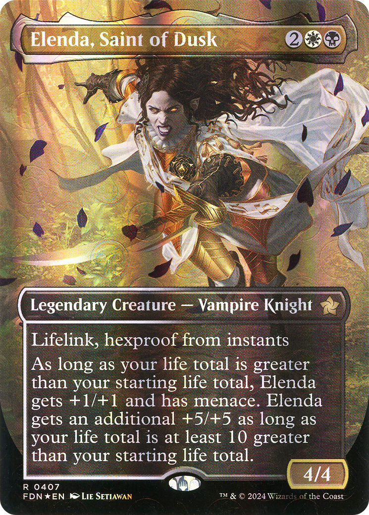 Elenda, Saint of Dusk (FDN-407) -  (Borderless) Foil