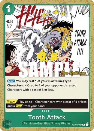 Tooth Attack (OP03-037) - Pillars of Strength Pre-Release Cards