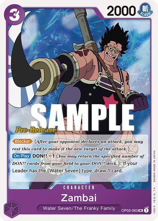 Zambai (OP03-063) - Pillars of Strength Pre-Release Cards