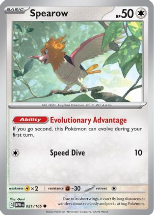 Spearow 21 - Reverse Holofoil