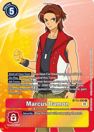 Marcus Damon (Box Topper) (BT13-095) - Versus Royal Knights Foil