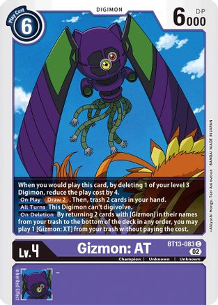 Gizmon: AT (BT13-083) - Versus Royal Knights