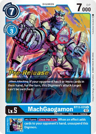 MachGaogamon (BT13-029) - Versus Royal Knights Pre-Release Cards Foil