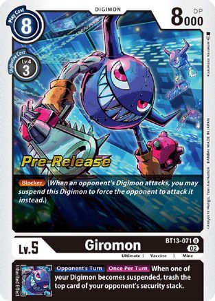 Giromon (BT13-071) - Versus Royal Knights Pre-Release Cards Foil