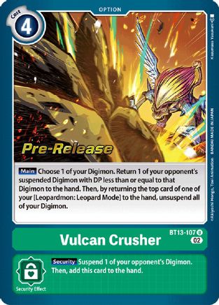 Vulcan Crusher (BT13-107) - Versus Royal Knights Pre-Release Cards Foil