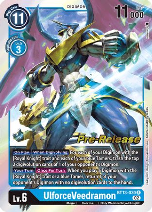 UlforceVeedramon (BT13-030) - Versus Royal Knights Pre-Release Cards Foil