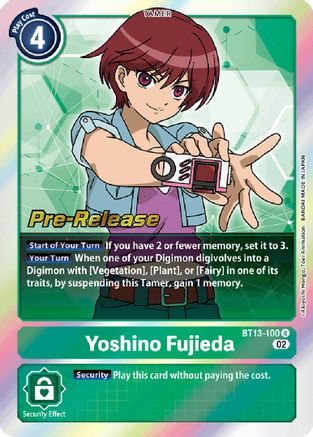 Yoshino Fujieda (BT13-100) - Versus Royal Knights Pre-Release Cards Foil