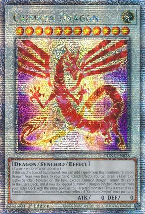 Crimson Dragon (Quarter Century Secret Rare) (DUNE-EN038) - Duelist Nexus 1st Edition