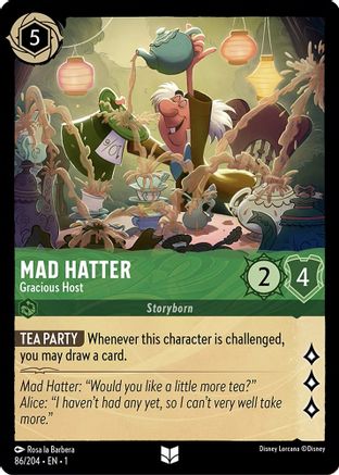 Mad Hatter - Gracious Host (86/204) - The First Chapter Cold Foil