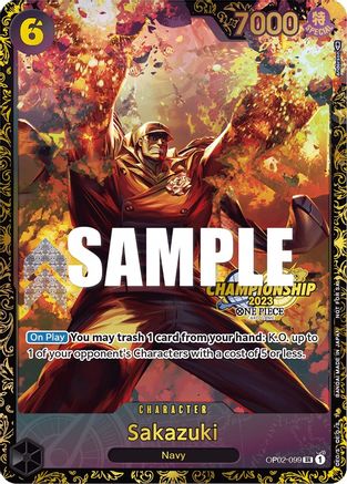 Sakazuki (Championship 2023) (OP02-099) - One Piece Promotion Cards Foil