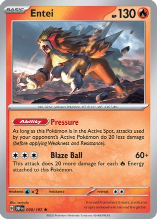 Entei 30 - Reverse Holofoil