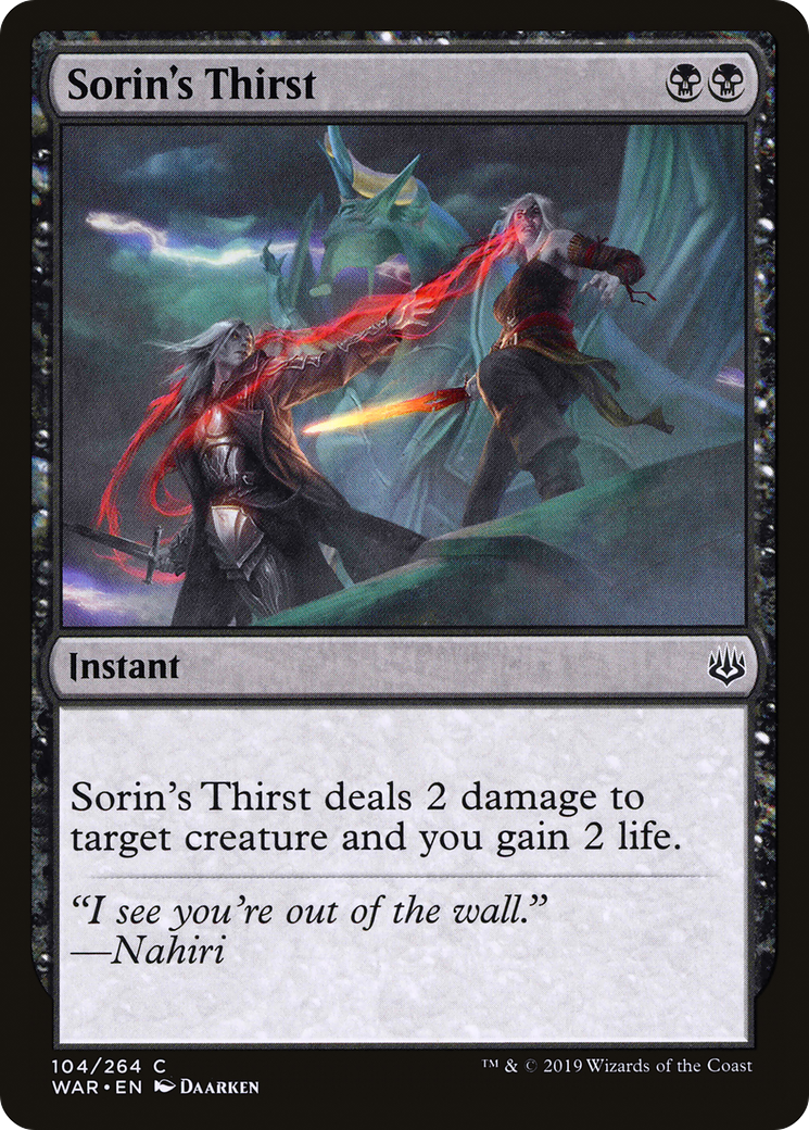 Sorin's Thirst (WAR-104) -  Foil