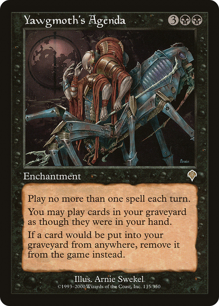 Yawgmoth's Agenda (INV-135) -  Foil